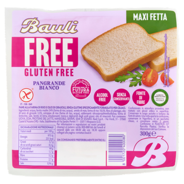 Bauli Free Gluten Free Pangrande Bianco 300 g