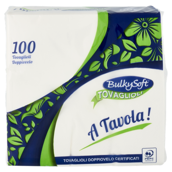 BulkySoft Tovaglioli Doppiovelo A Tavola! 100 pz