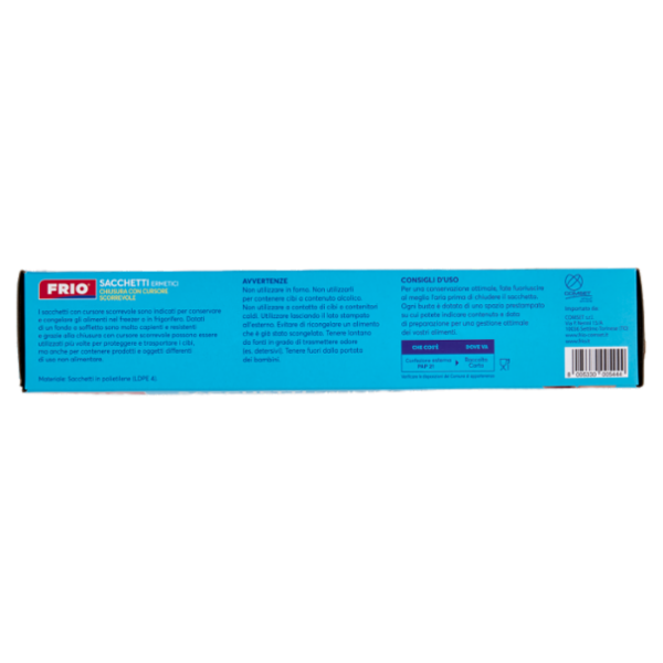 Frio Sacchetti Ermetici Chiusura con Cursore Scorrevole Formato Medio 26,5 x 26,5 cm 15 pz