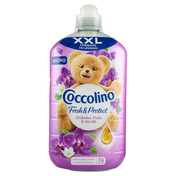Coccolino Ammorbidente Concentrato Fresh & Protect Orchidea Viola & Mirtilli 76 Lavaggi 1750 ml