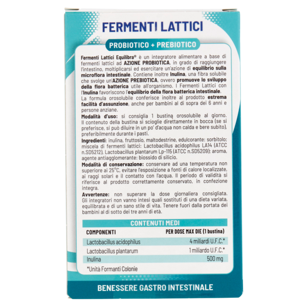 equilibra Fermenti Lattici Probiotico + Prebiotico 10 Bustine Orosolubili 18 g
