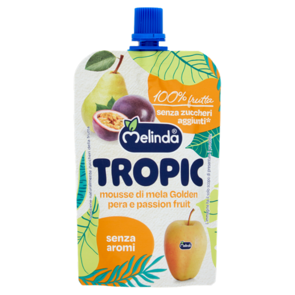 Melinda Tropic mousse di mela Golden pera e passion fruit 90 g