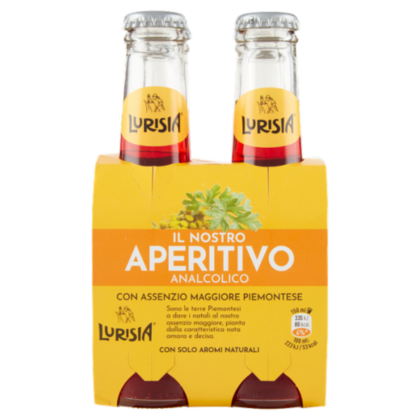 Lurisia il Nostro Aperitivo Analcolico con Assenzio Maggiore Piemontese 4 x 150 ml