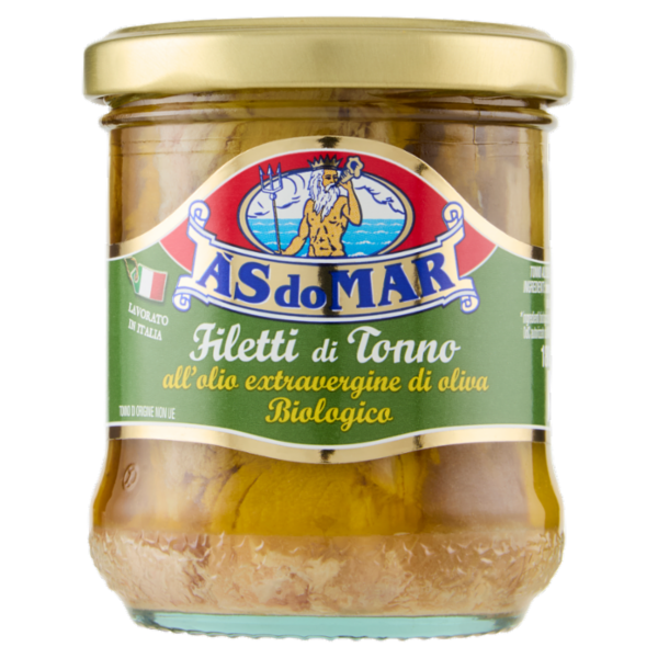 Asdomar Filetti di Tonno all'olio extravergine di oliva Biologico 180 g