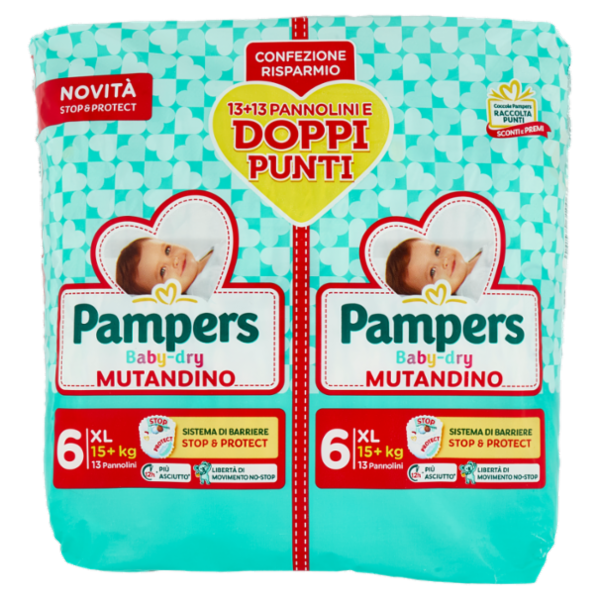 Pampers Baby-dry Mutandino XL 13 + 13 pz