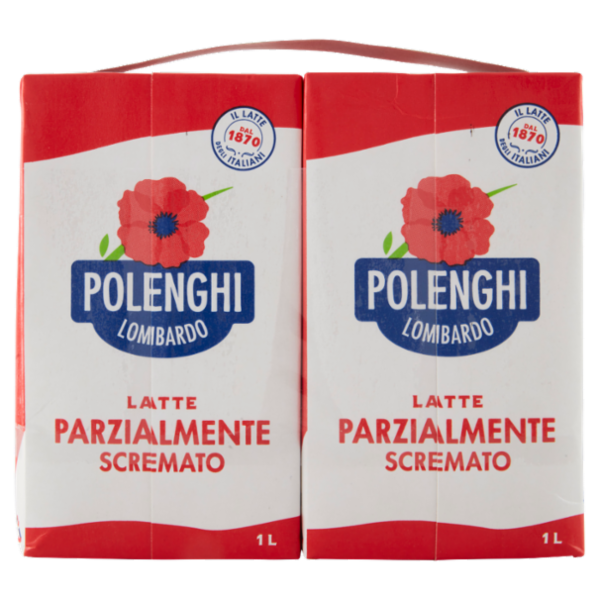 Polenghi Lombardo Latte Parzialmente Scremato 4 x 1 L