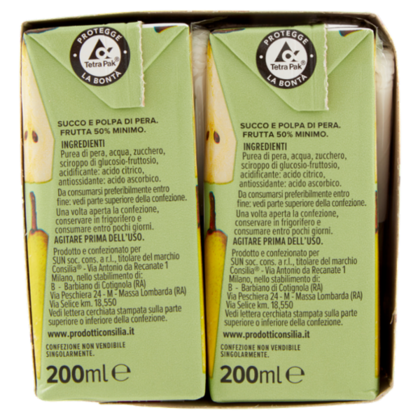 Consilia Succo e Polpa di Pera 6x200 ml