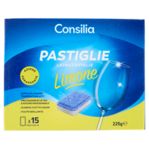 Consilia Detersivo Per Lavastoviglie Pastiglie Bistrato Al Limone 15x15 g