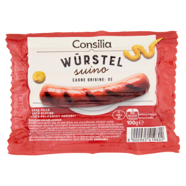 Consilia 4 Wurstel di Puro Suino 100 g