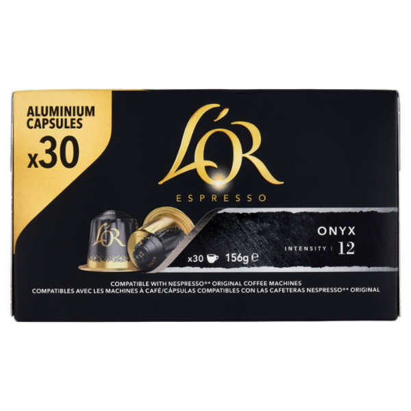 L'OR Onyx 12- 30 Capsule Caffè Compatibili con Macchine Nespresso*® Original 156g