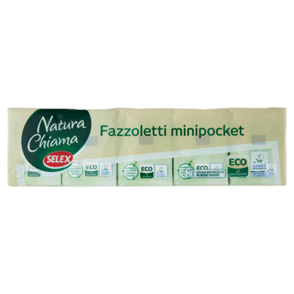 Selex Natura Chiama Fazzoletti Eco Carta Mini Pocket 9x10 pacchetti