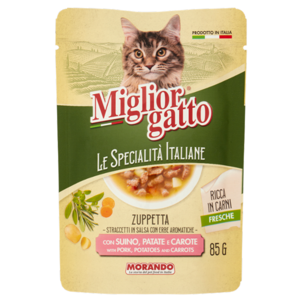 Migliorgatto Le Specialità Italiane Zuppetta con Suino, Patate e Carote 85 G