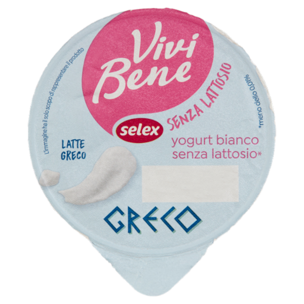 Selex Vivi Bene Yogurt Greco Bianco Senza Lattosio 150 g