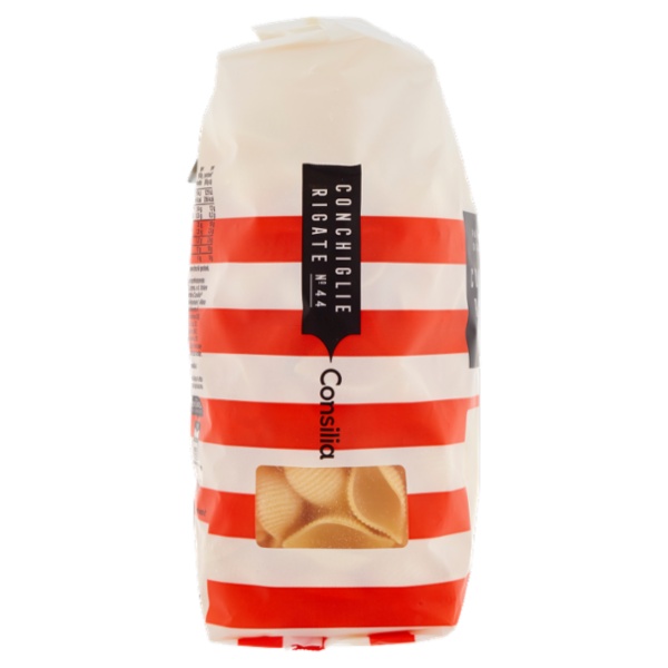 Consilia Pasta di Semola Trafilata al Bronzo Conchiglie Rigate 500 g