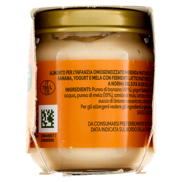 Plasmon Omogeneizzato con fermenti lattici pastorizzati Banana e Yogurt con mela 2 x 120 g