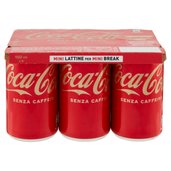 COCA-COLA Senza Caffeina Lattina 6 x 150 ml