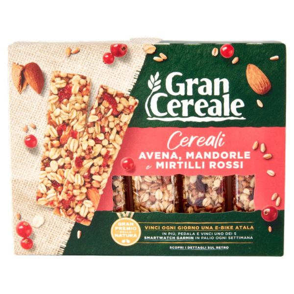 Gran Cereale Barrette di Cereali con Avena Mandorle e Mirtilli Rossi 135 g