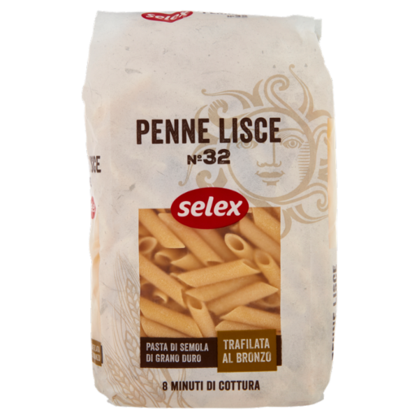 Selex Pasta di Semola Trafilata al Bronzo Penne Lisce 500 g