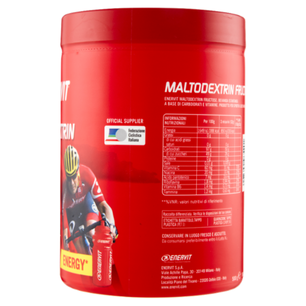 Enervit Maltodextrin Fructose Orange Flavour 500 g