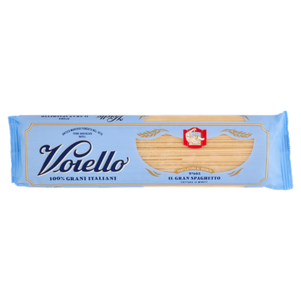Voiello Pasta Il Gran Spaghetto N°105 grani 100% italiani Trafilata bronzo 500g