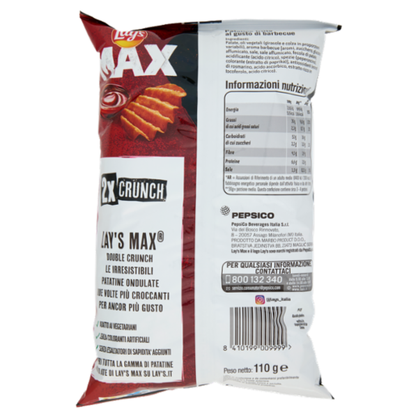 Lay's Max Double Crunch Gusto Barbecue 110 g