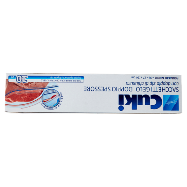 Cuki Congela Sacchetti Gelo Doppio Spessore Formato Medio - 3L- 27 x 24 cm 10 pz