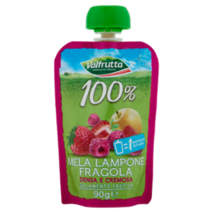 Valfrutta 100% Mela Lampone Fragola 90 g