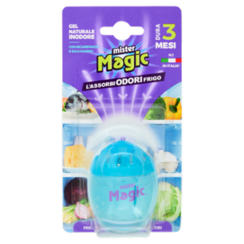 Mister Magic L'Assorbiodori Frigo Con Bicarbonato e Sale Marino 40 g