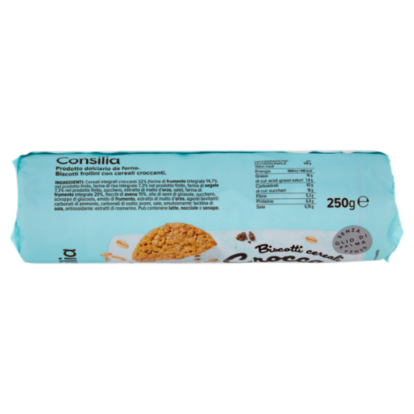 Consilia Biscotti ai Cereali Croccanti 250 g