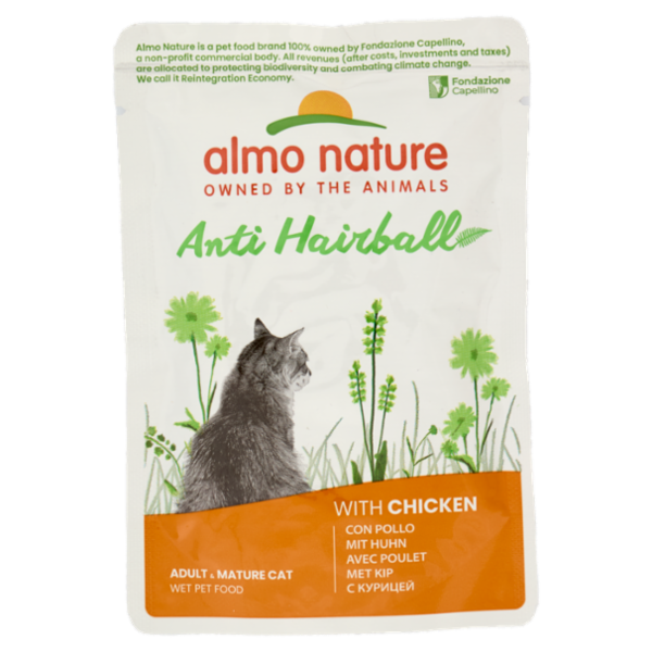 almo nature Anti Hairball Adult & Mature Cat con Pollo 70 g