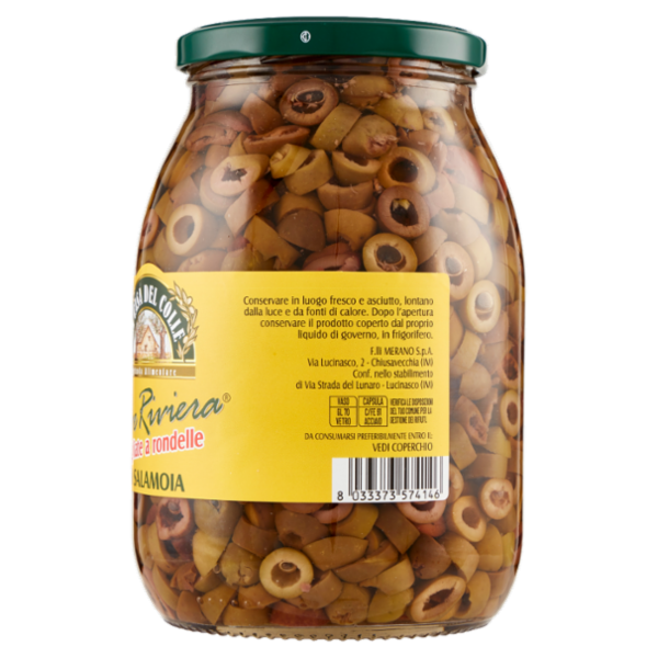 La Casa del Colle Olive Riviera tagliate a rondelle in Salamoia 950 g