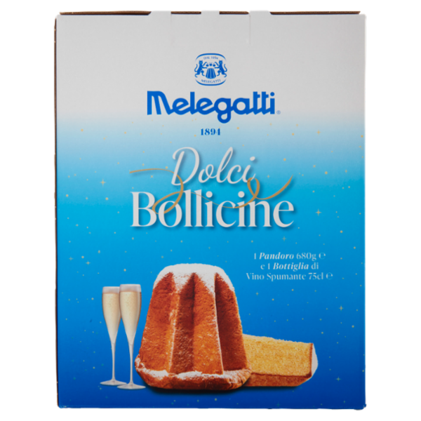 Melegatti 1894 Dolci Bollicine Pandoro 680 g + Vino Spumante 75 cl