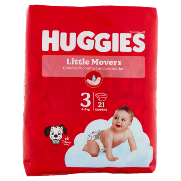 Huggies Little Movers Pannolini 3 4-9 Kg 21 pz