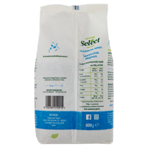 Select Selezioni dal Mondo Lenticchie Mignon 800 g