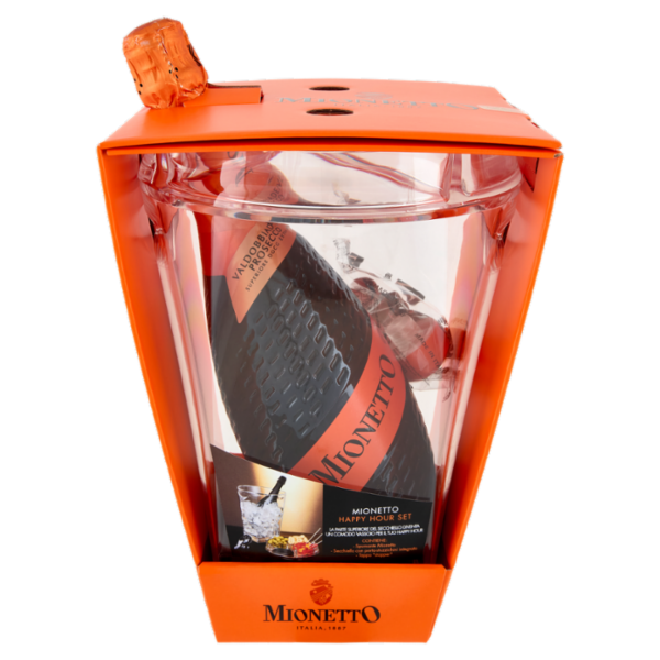 Mionetto Happy Hour Set Spumante Mionetto 750 ml + Secchiello + Tappo 