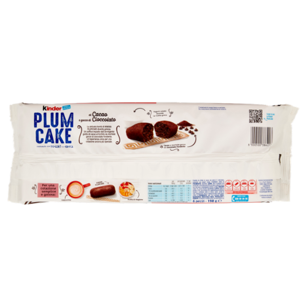 Kinder Plumcake al Cacao e gocce di Cioccolato 6 x 33 g