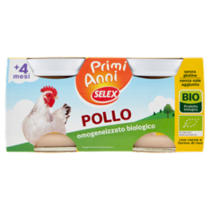 Selex Primi Anni Omogeneizzato Di Carne Pollo Biologico 2x80 g