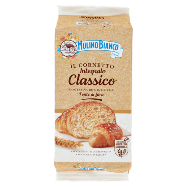 Mulino Bianco Cornetti Integrali Merenda con 100% Farina Integrale 6 pezzi 240g