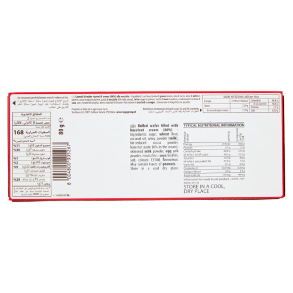Lago Roll Nocciola 80 g