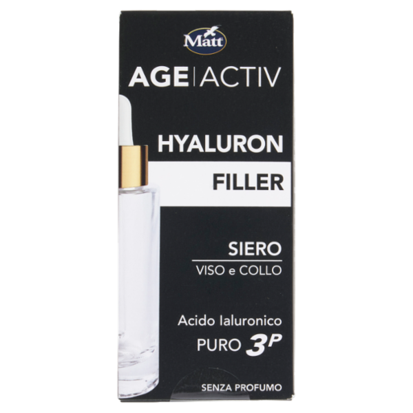 Matt Age Activ Hyaluron Filler Siero Viso e Collo Acido Ialuronico Puro 3P 30 ml