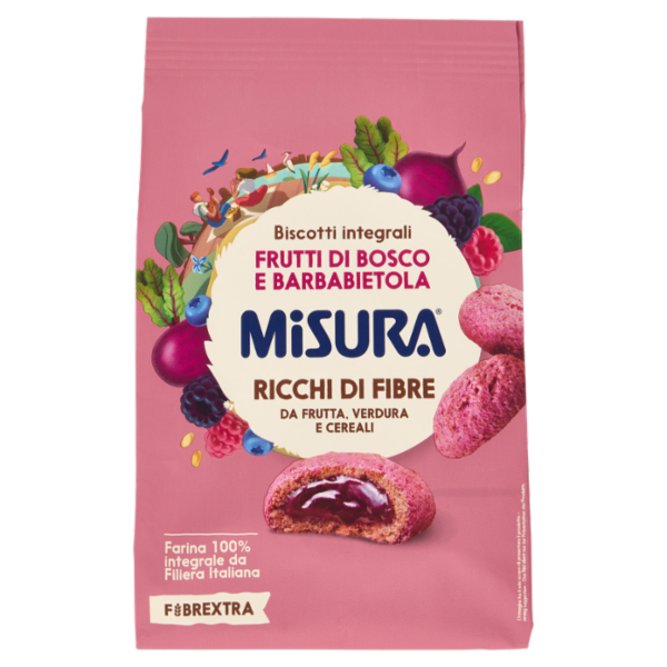 Misura Fibrextra Biscotti integrali Frutti di Bosco e Barbabietola 260 g