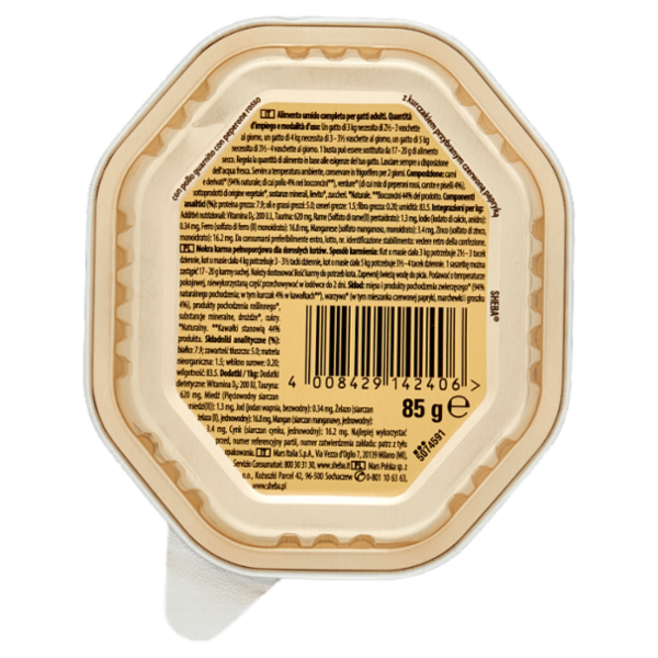 Sheba Nature's Collection in salsa cibo umido gatto con Pollo guarnito con Peperone rosso 85g