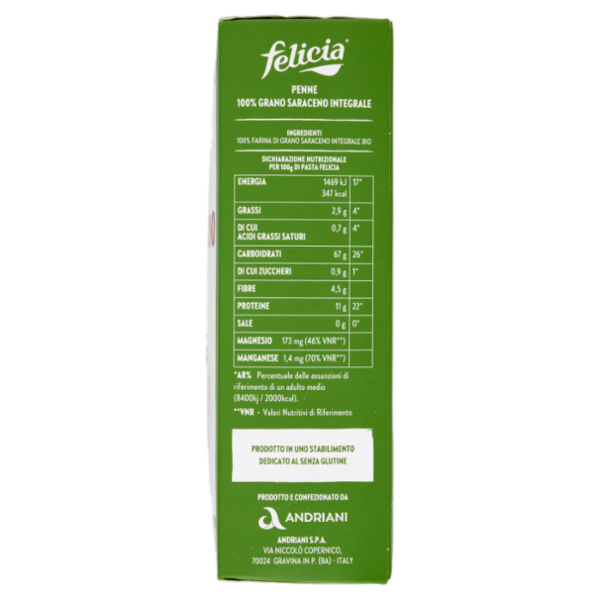 felicia Penne Grano Saraceno Integrale Bio 340 g