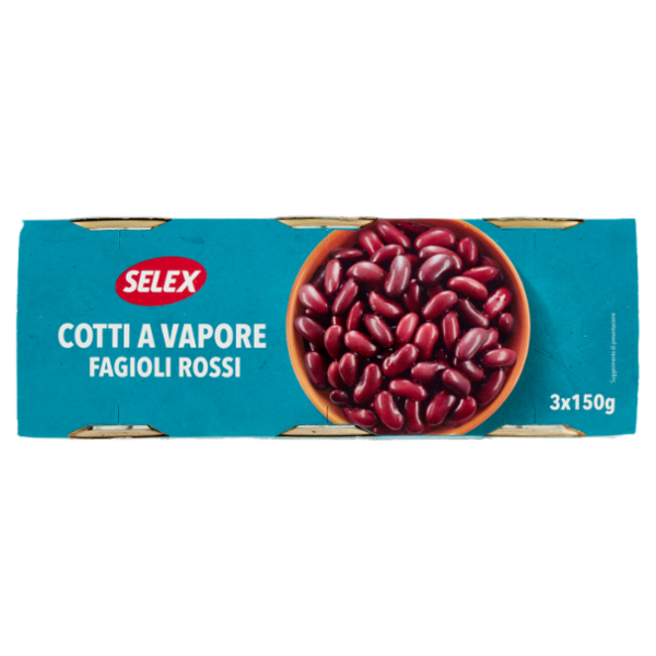 Selex Fagioli Rossi Cotti a Vapore 3x150 g