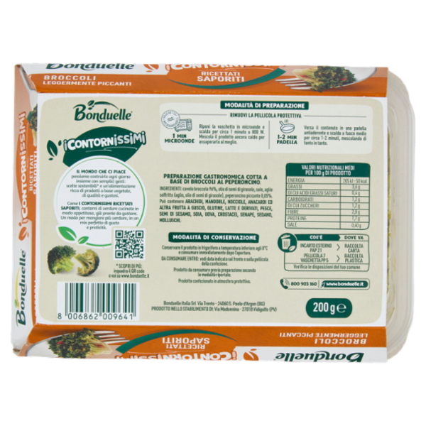 Bonduelle i Contornissimi Ricettati Saporiti Broccoli Leggermente Piccanti 200 g
