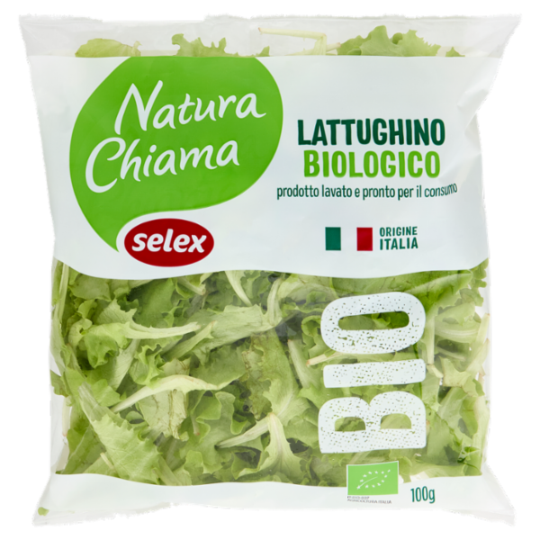 Selex Natura Chiama Lattughino Lavato e Pronto per il Consumo Biologico 100 g