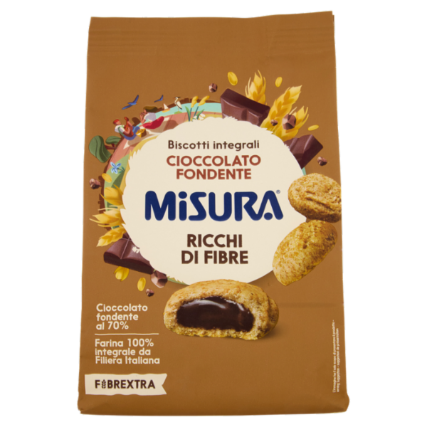Misura Fibrextra Biscotti integrali Cioccolato Fondente 260 g