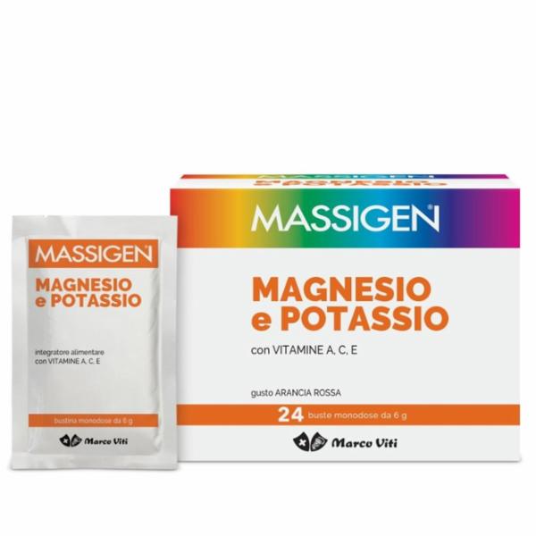 Massigen Magnesio E Potassio Bustine 24 pz - 140 g