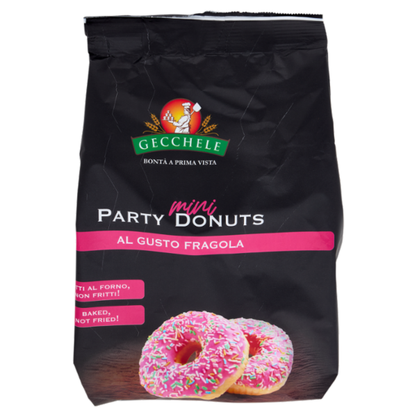 Gecchele mini Party Donuts al Gusto Fragola 200 g