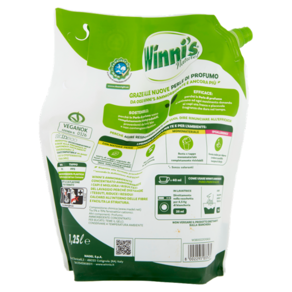 Winni's Naturel Ammorbidente Concentrato Patchouli e Argan pouch 50 Lavaggi 1,25 l